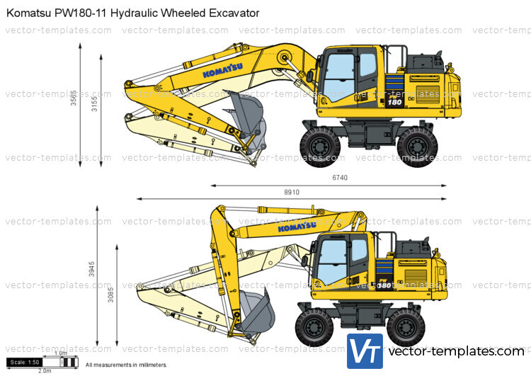 Komatsu PW180-11 Hydraulic Wheeled Excavator