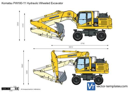 Komatsu PW180-11 Hydraulic Wheeled Excavator