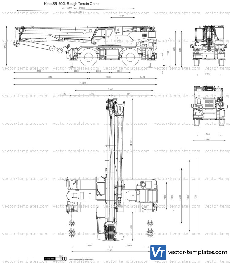 Kato SR-500L Rough Terrain Crane