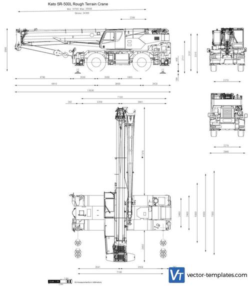 Kato SR-500L Rough Terrain Crane