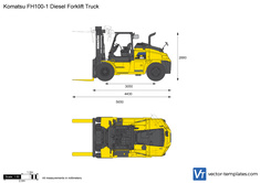 Komatsu FH100-1 Diesel Forklift Truck