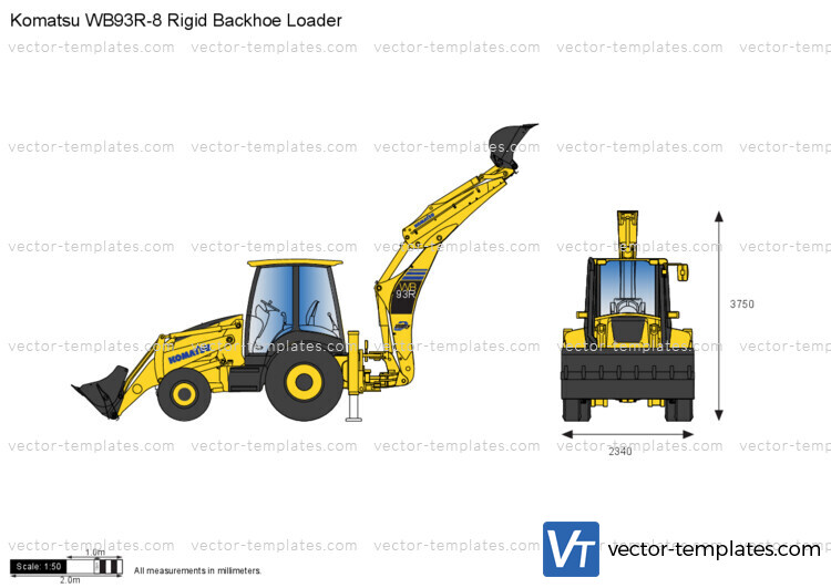 Komatsu WB93R-8 Rigid Backhoe Loader