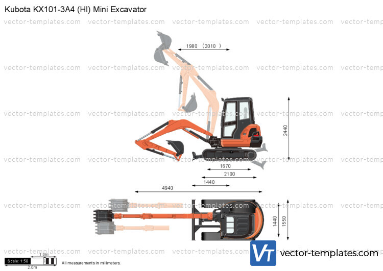 Kubota KX101-3A4 (HI) Mini Excavator