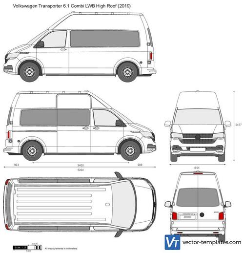 Volkswagen Transporter T6.1 Combi LWB High Roof