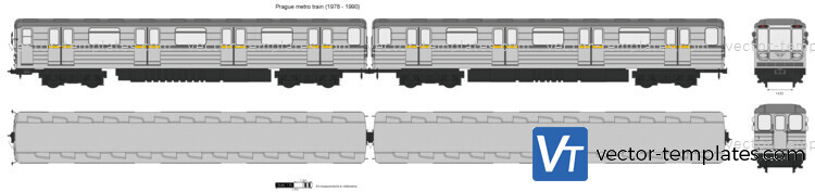 Prague metro train