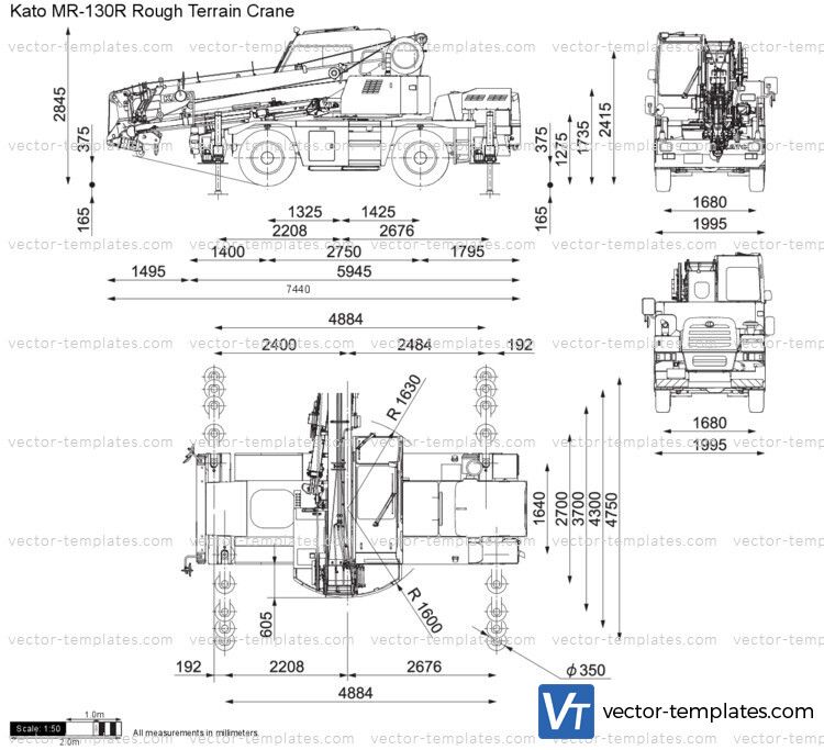 Kato MR-130R Rough Terrain Crane