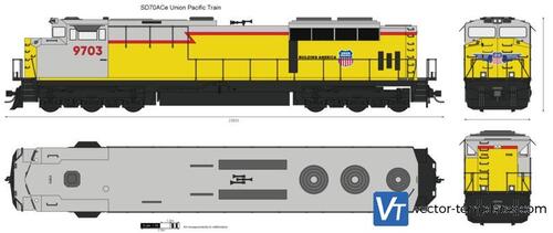 SD70ACe Union Pacific Train