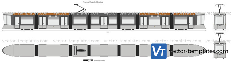 Tram de Marseille 42 metres