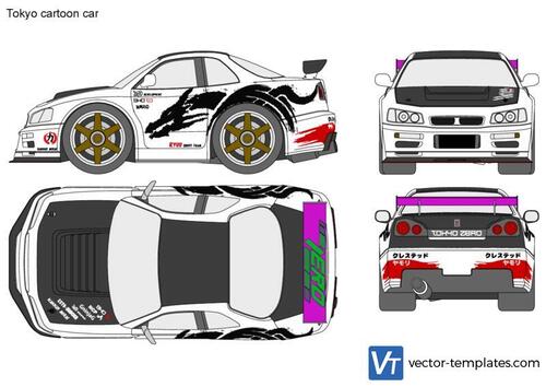 Tokyo cartoon car