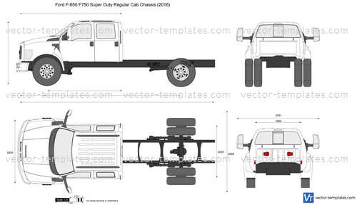 Ford F-650 F750 Super Duty Crew Cab Chassis
