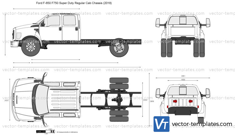 Ford F-650 F750 Super Duty Crew Cab Chassis