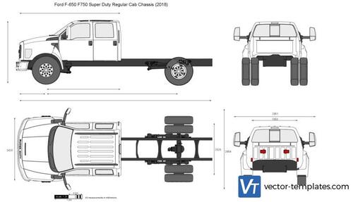 Ford F-650 F750 Super Duty Crew Cab Chassis