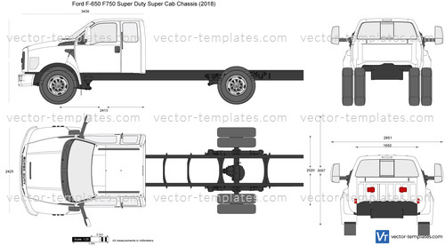 Ford F-650 F750 Super Duty Super Cab Chassis