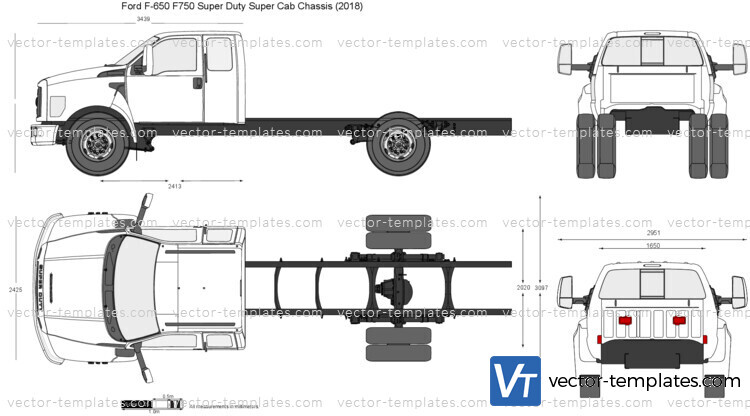 Ford F-650 F750 Super Duty Super Cab Chassis