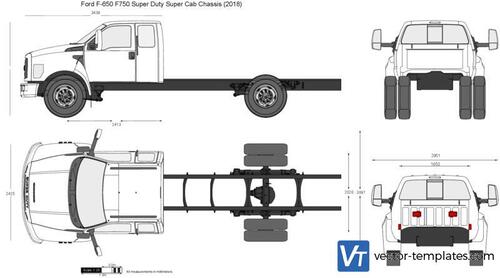 Ford F-650 F750 Super Duty Super Cab Chassis