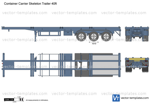 Container Carrier Skeleton Trailer 40ft