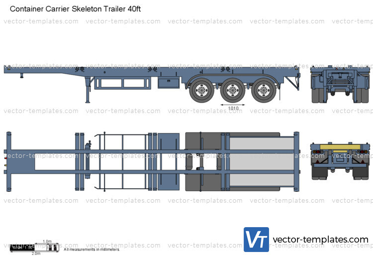 Container Carrier Skeleton Trailer 40ft