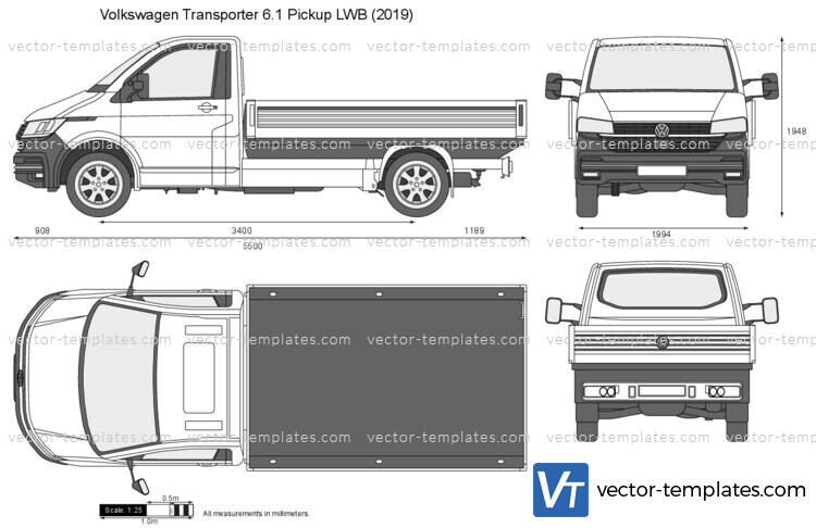 Volkswagen Transporter 6.1 Pickup LWB