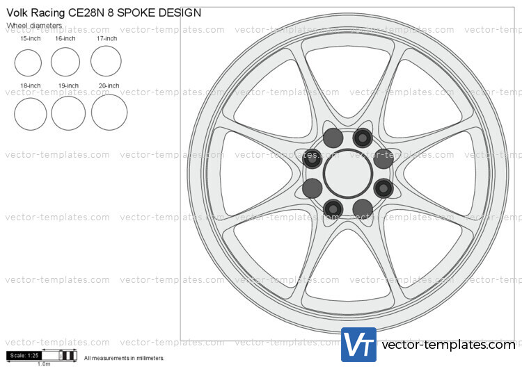 Volk Racing CE28N 8 SPOKE DESIGN