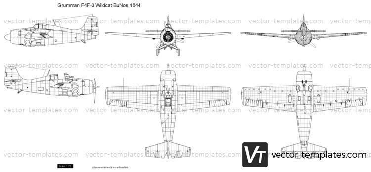 Grumman F4F-3 Wildcat BuNos 1844