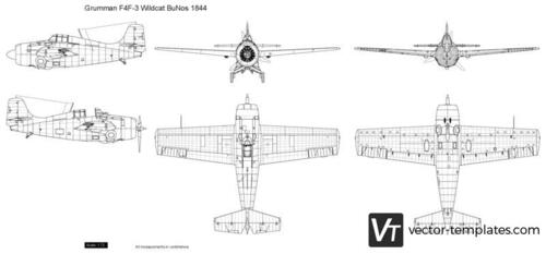 Grumman F4F-3 Wildcat BuNos 1844