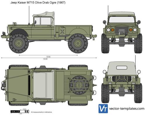 Jeep Kaiser M715 Olive Drab Ogre