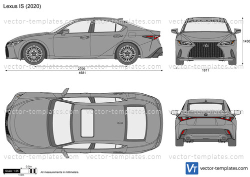 Lexus SC (2006) Blueprints Vector Drawing Lexus es 300h ‘2013