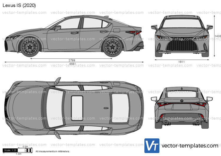 Lexus SC (2006) Blueprints Vector Drawing Lexus es 300h ‘2013