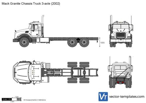 Mack Granite Chassis Truck 3-axle