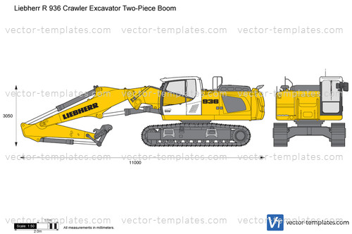 Liebherr R 936 Crawler Excavator Two-Piece Boom