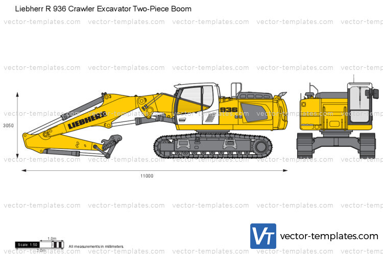 Liebherr R 936 Crawler Excavator Two-Piece Boom