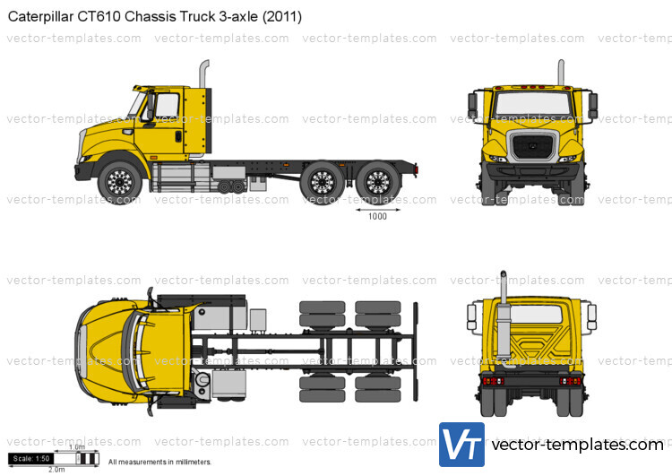 Caterpillar CT610 Chassis Truck 3-axle