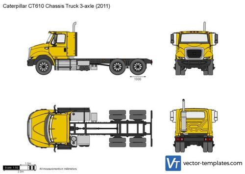 Caterpillar CT610 Chassis Truck 3-axle