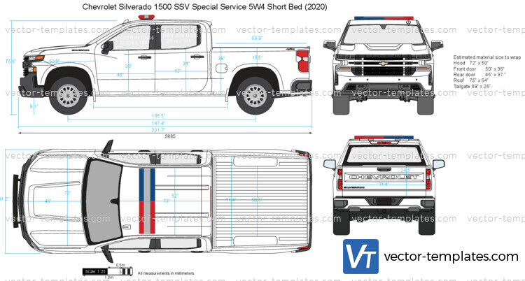 Chevrolet Silverado 1500 SSV Special Service 5W4 Short Bed