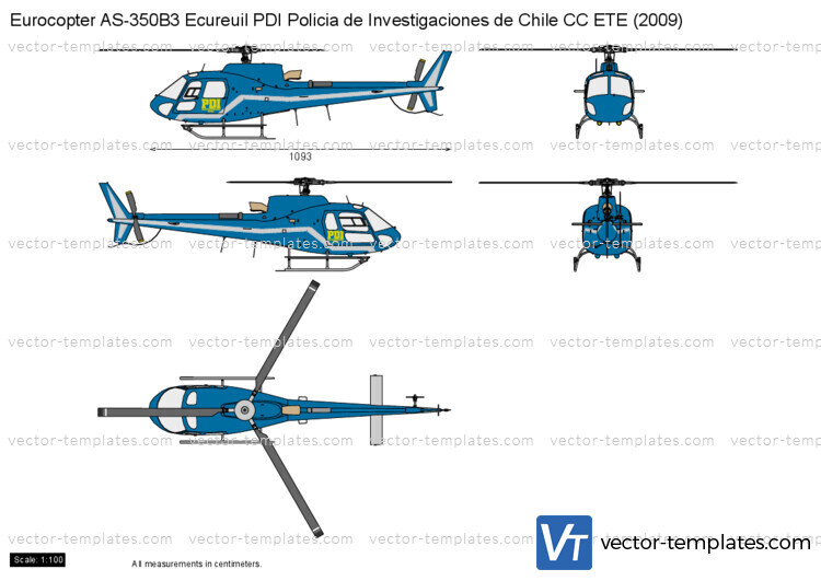 Eurocopter AS350B3 Ecureuil PDI Policia de Investigaciones de Chile CC ETE