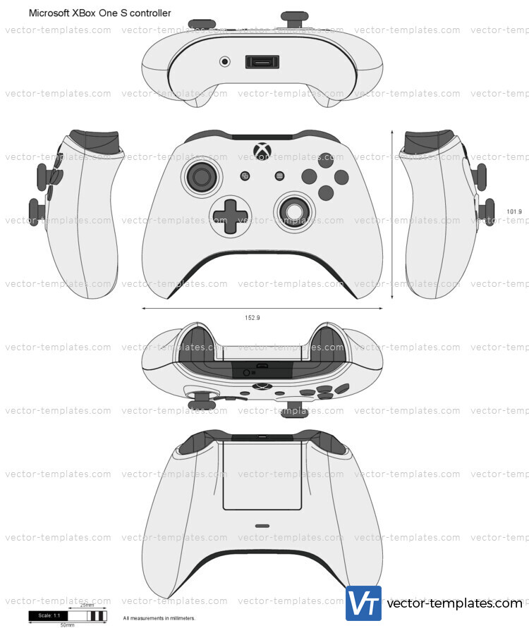 Microsoft XBox One S controller