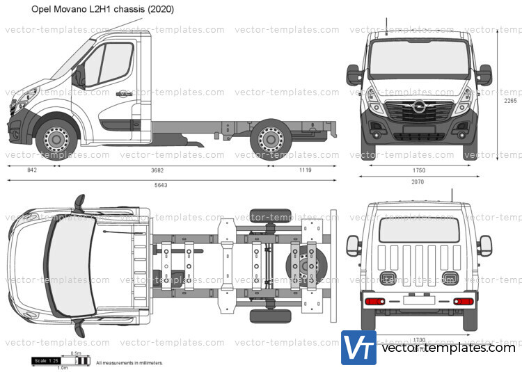 Opel Movano L2H1 chassis