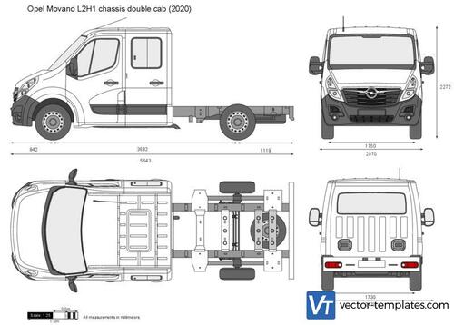 Opel Movano L2H1 chassis double cab