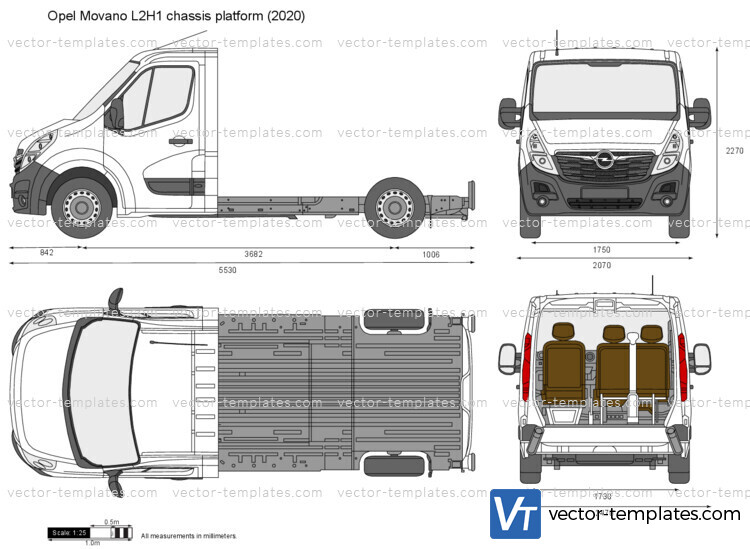 Opel Movano L2H1 chassis platform