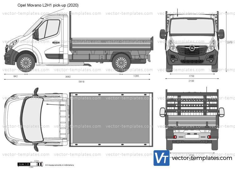 Opel Movano L2H1 pick-up