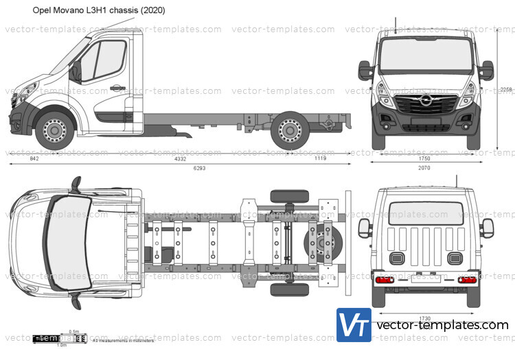 Opel Movano L3H1 chassis