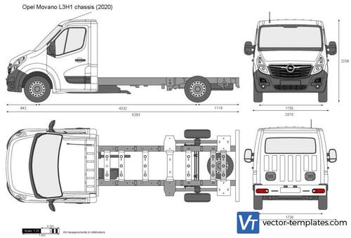 Opel Movano L3H1 chassis