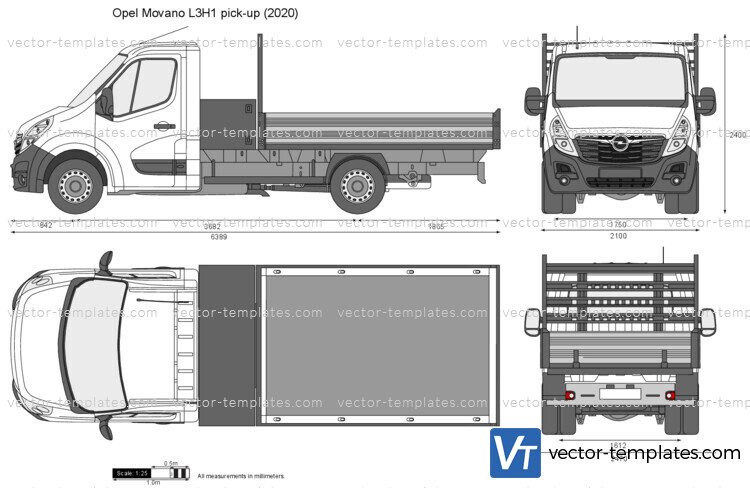 Opel Movano L3H1 pick-up