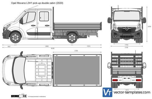 Opel Movano L3H1 pick-up double cabin