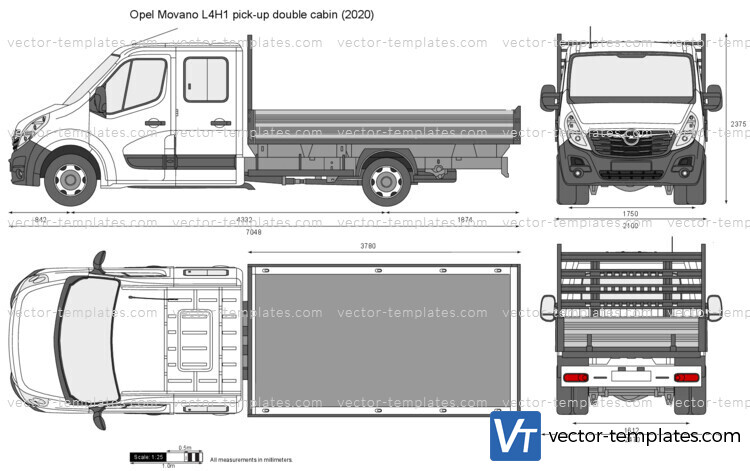 Opel Movano L4H1 pick-up double cabin