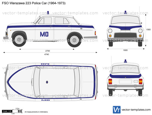 FSO Warszawa 223 Police Car