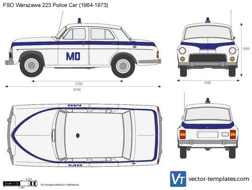 FSO Warszawa 223 Police Car