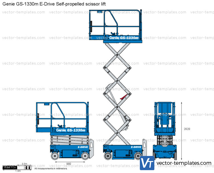 Genie GS-1330m E-Drive Self-propelled scissor lift