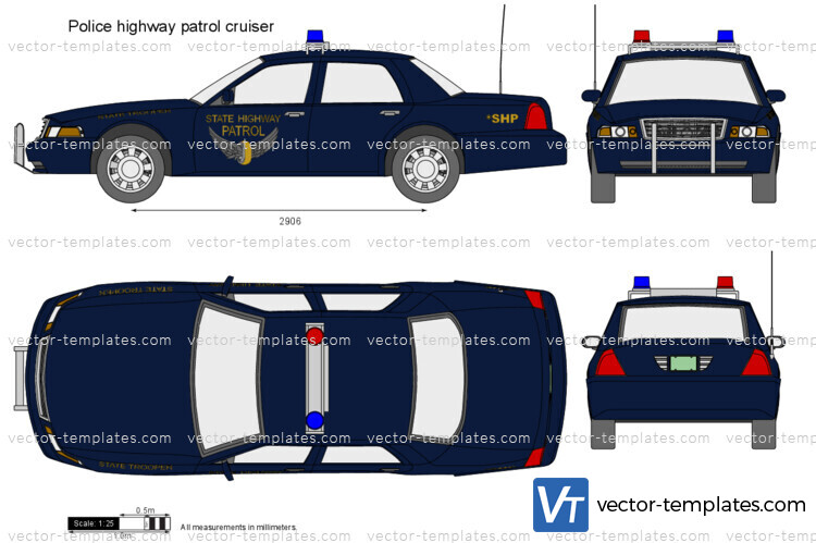 Police highway patrol cruiser