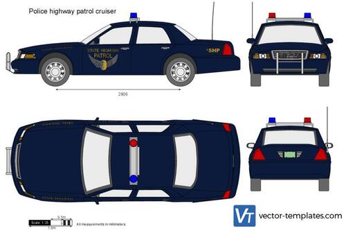 Police highway patrol cruiser